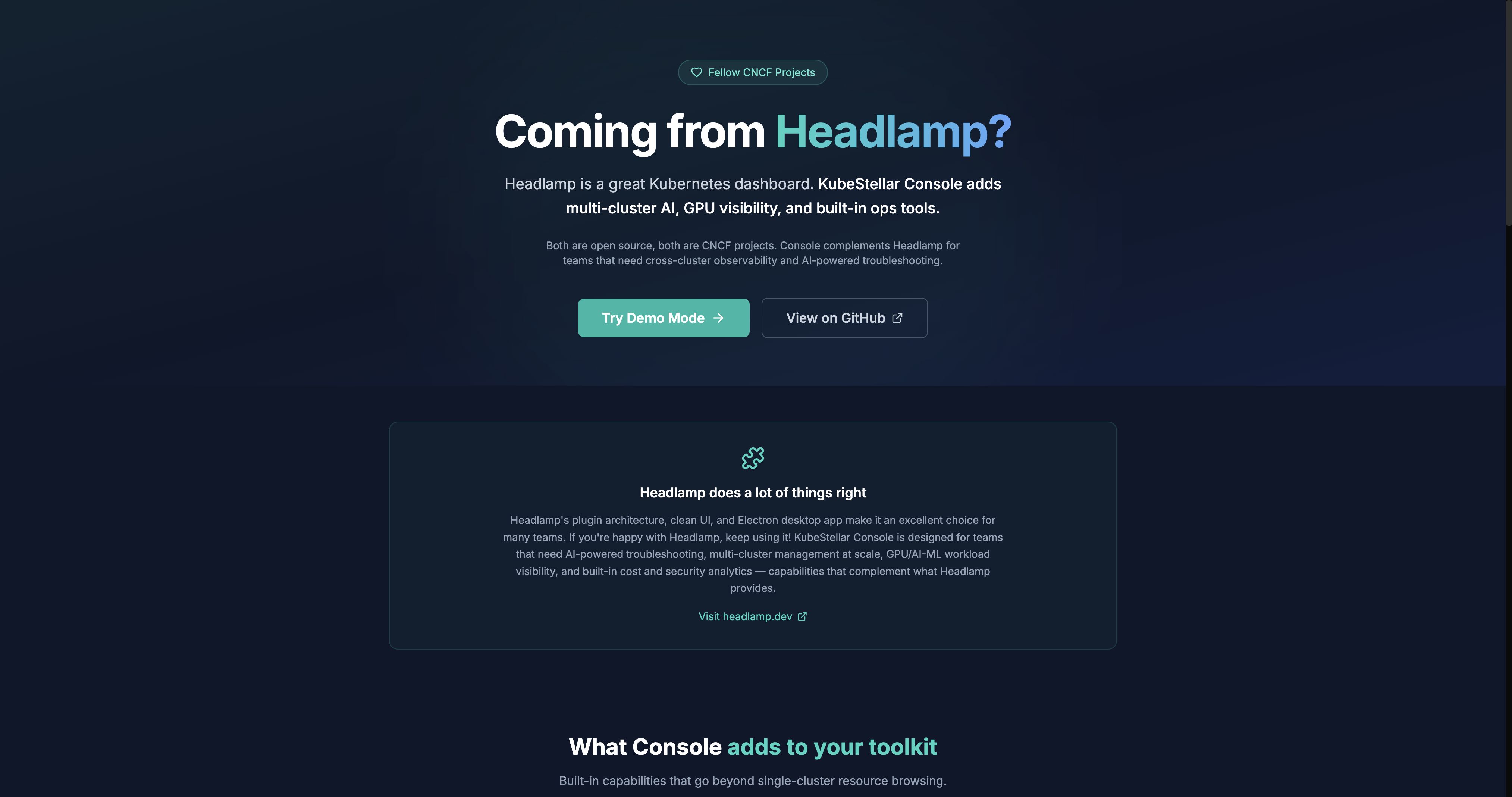 From Headlamp